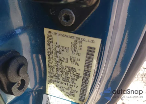 2005 Nissan Frontier Nismo Off Road from USA, damaged, VIN 1N6AD06WX5C459477